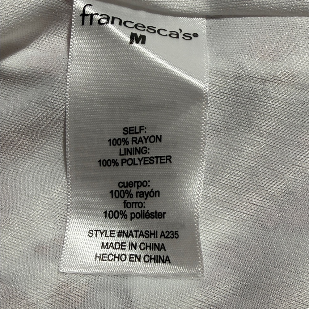 Francesca's Collections Strapless White and Red Dress - Picture 7 of 8
